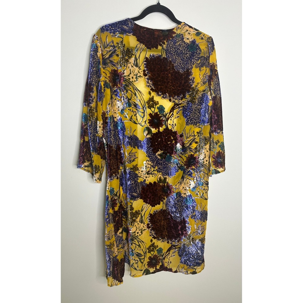 Floreat x Anthropologie Aurelia Velvet Burnout Floral Kimono O/S Hippie Boho Top - Picture 12 of 16